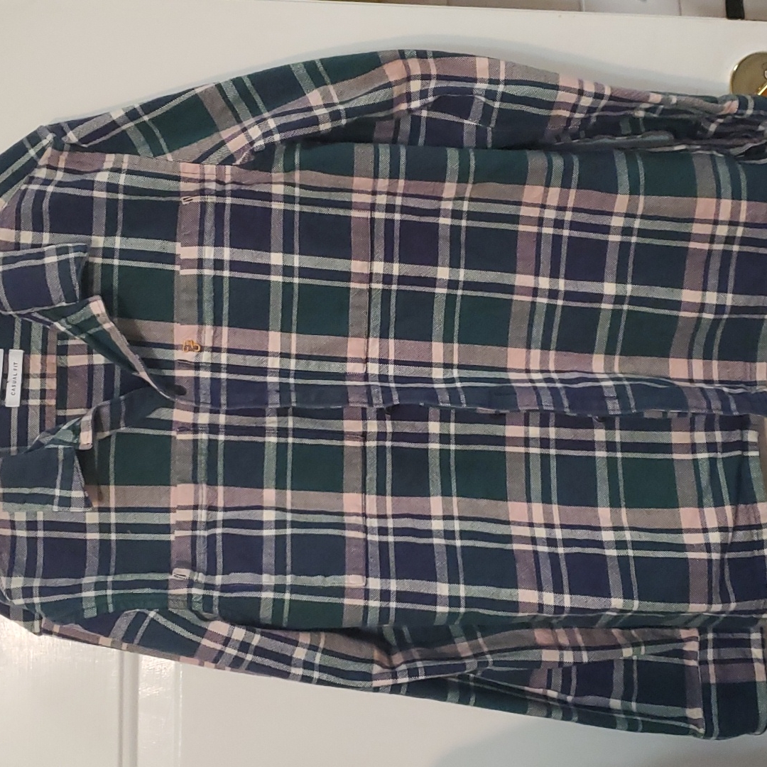 Men Flannel Button Down